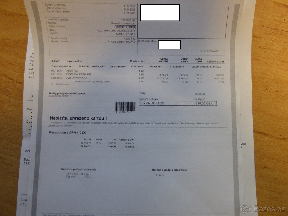 Televize 190cm - JVC LT-75VA7435 se zárukou - 4