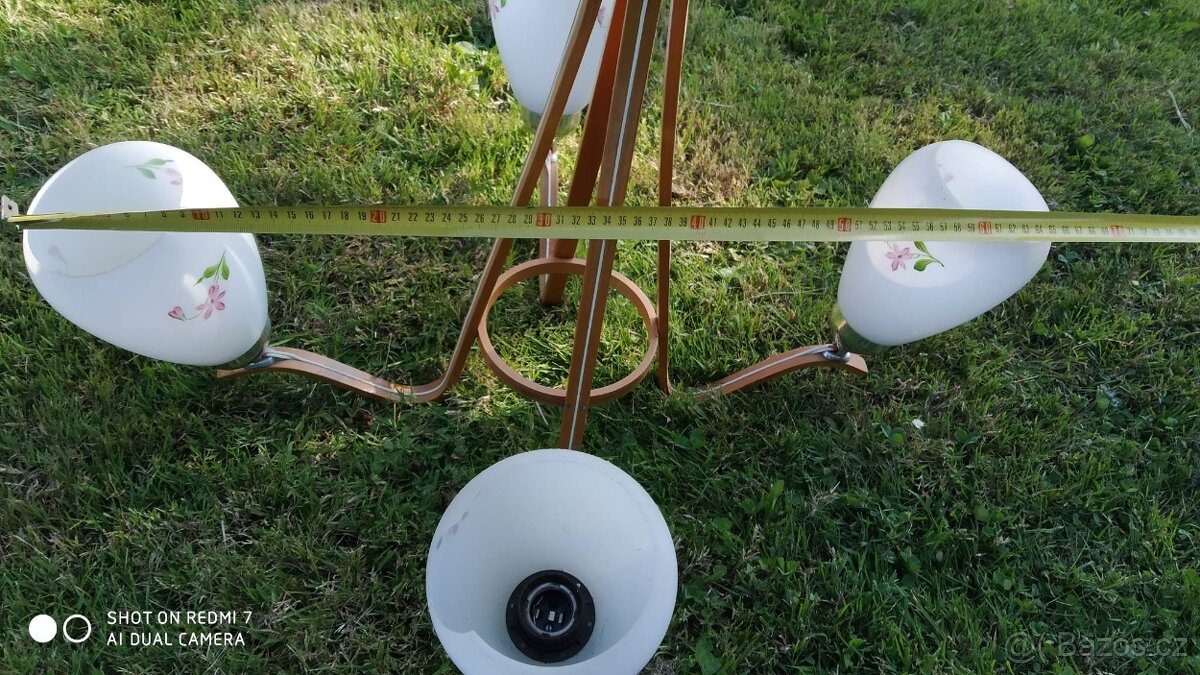 Starý závěsný lustr Dřevo Humpolec - 4