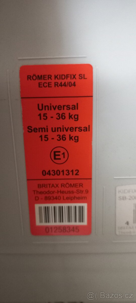 autosedačka römer 15-36kg - 4