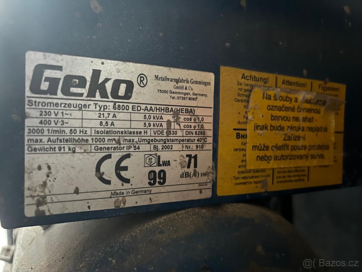 ELEKTROCENTRÁLA Geko 6800 ED-A/HHBA - 4