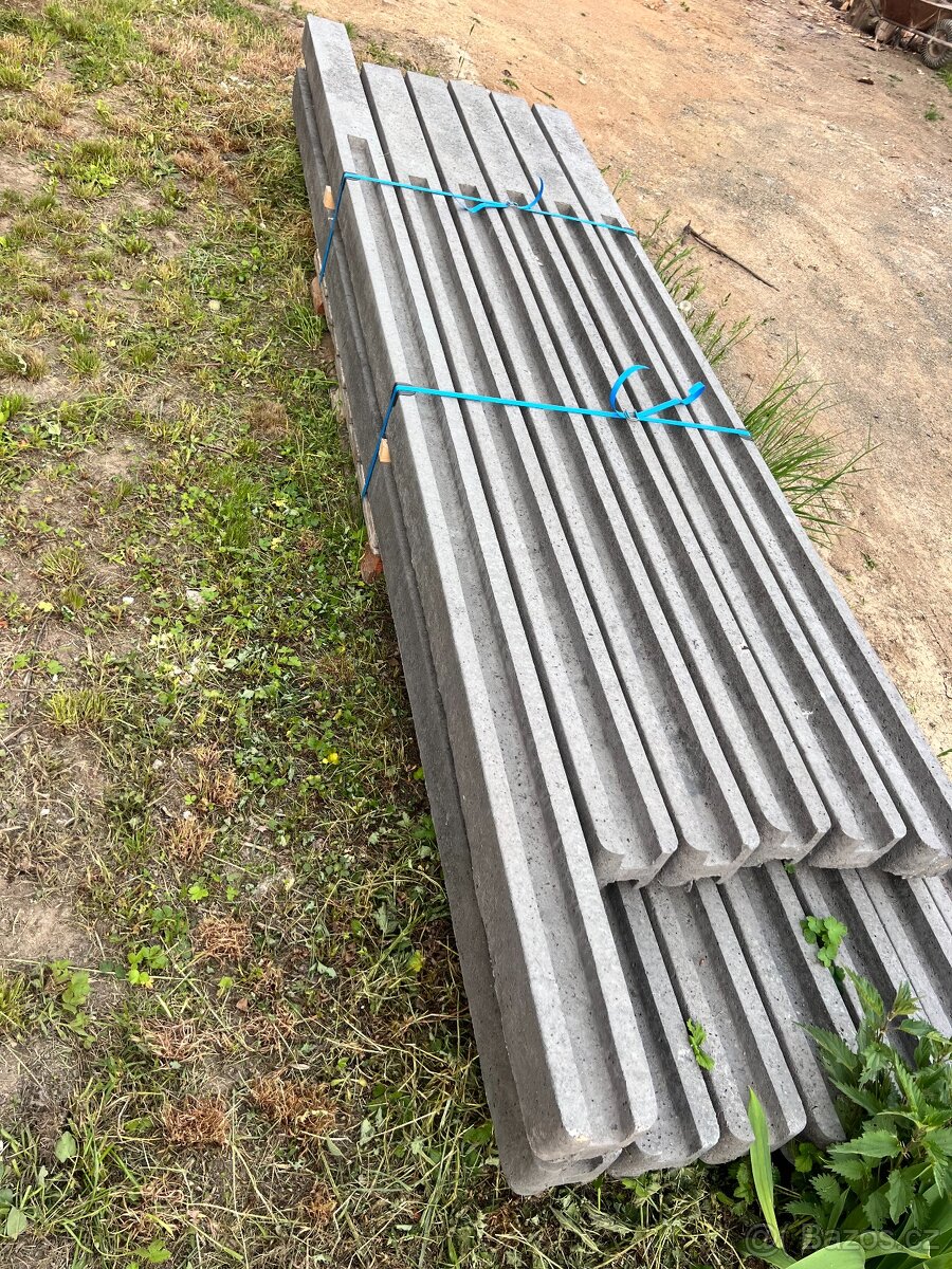 Betonový plot skládaný - antracit oboustranný vzor - 4