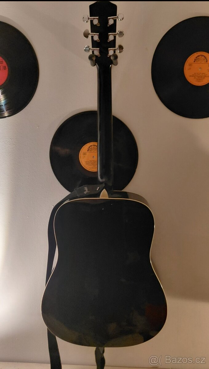 🎸 Akustická kytara Blond D-OA BK + Fender popruh + obal - 4