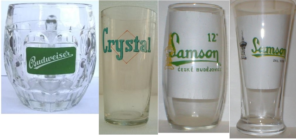Pivní sklo, půllitry, třetinky, pivovarské cedule. - 4