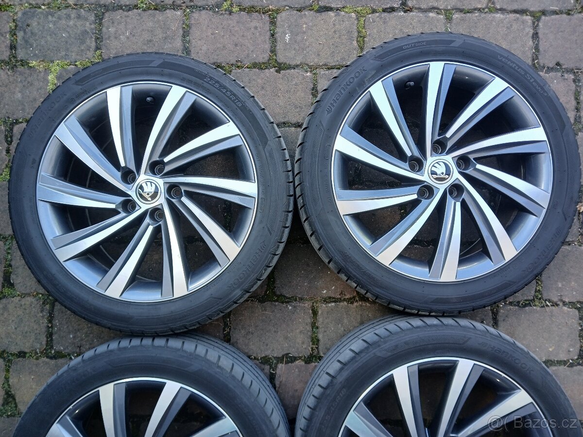 ALU kola,sada, originál Škoda PERSEUS,225/45 R18,5x112,TOP - 4