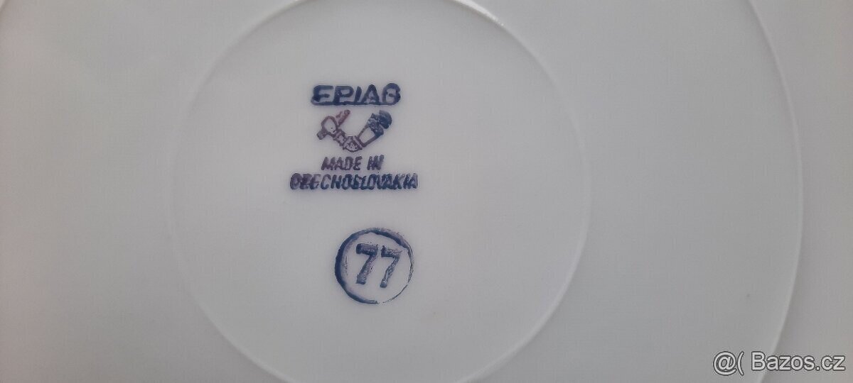 Zdobený porcelánový talíř - porcelánka EPIAG - 4