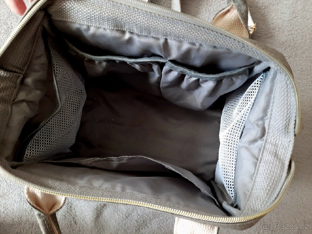 Stylová přebalovací taška/batoh šedá - 4