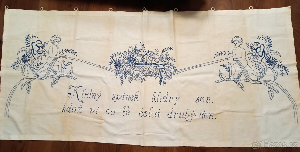 Historická výšivka 2 ks - červená a modrá - 4