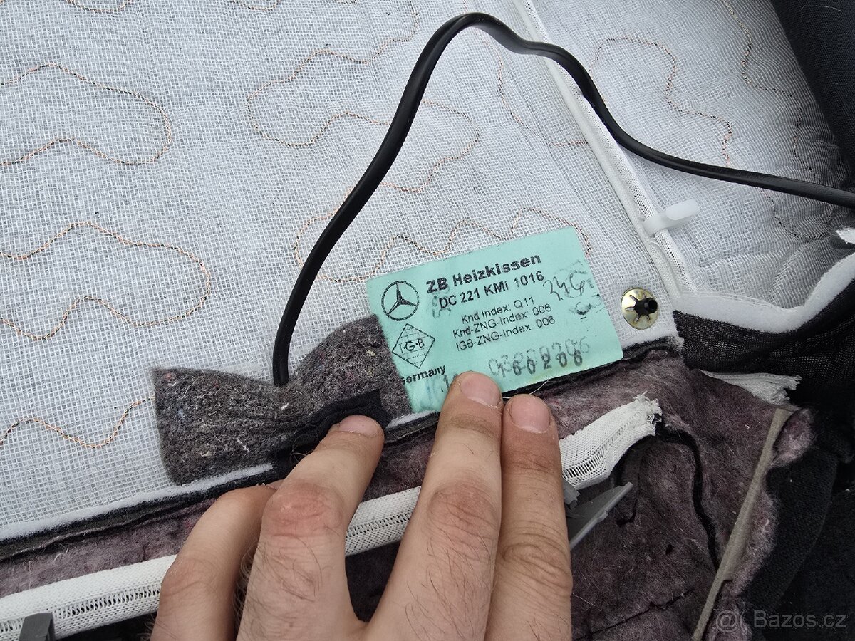 Potahy zadních sedaček W221 - 4