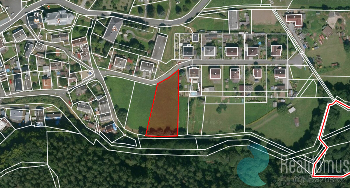 Prodej stavebního pozemku 2 031 m² Lesnice - 4