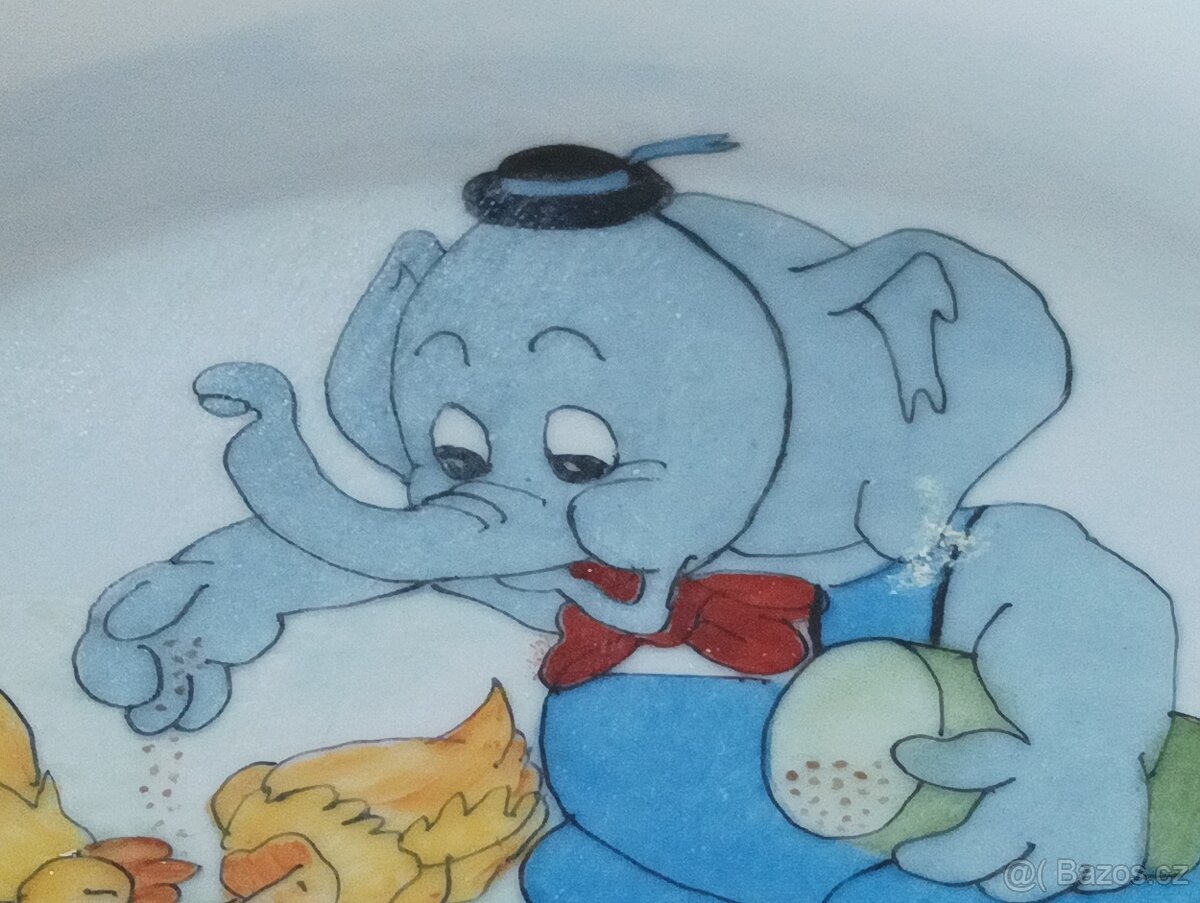 VINTAGE DĚTSKÝ PORCELÁNOVÝ TALÍŘ LIMOGES FRANCIE - 4