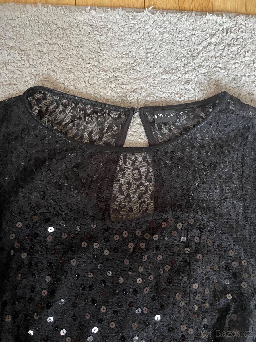 Spokečenské šaty černé vel M - 4