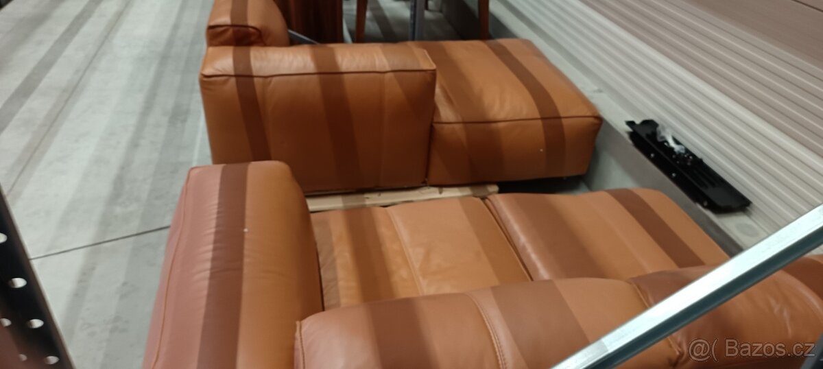 Kožená sedací souprava do rohu - 4