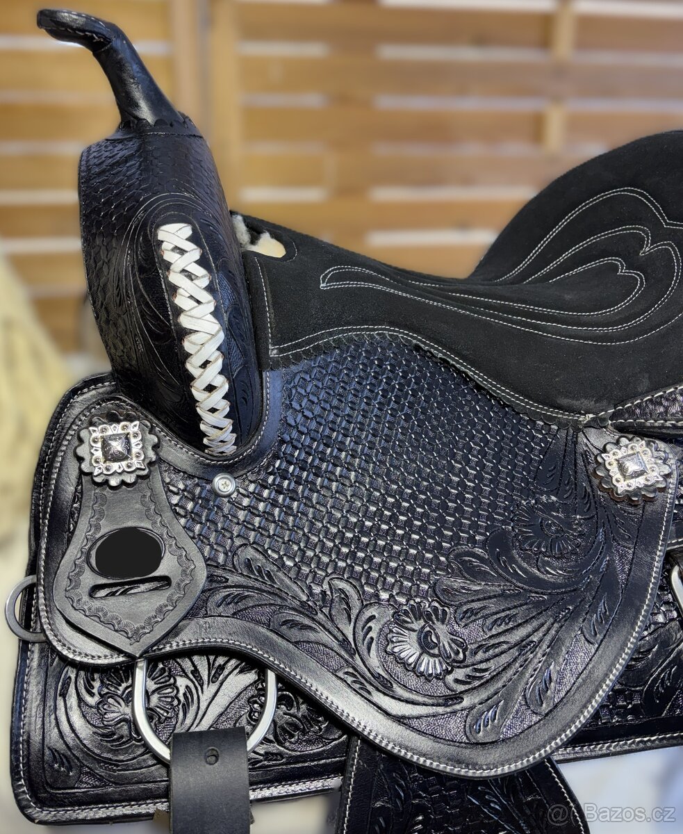 Westernový sedlový komplet 7) černý - 4