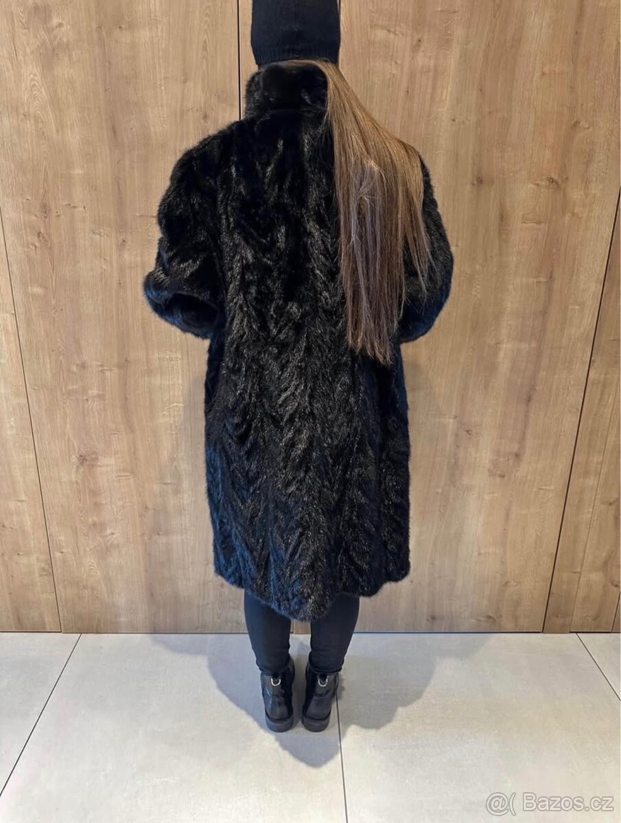 Luxusní norkový kožich – Made in Denmark – Vel. M/L (Oversiz - 4