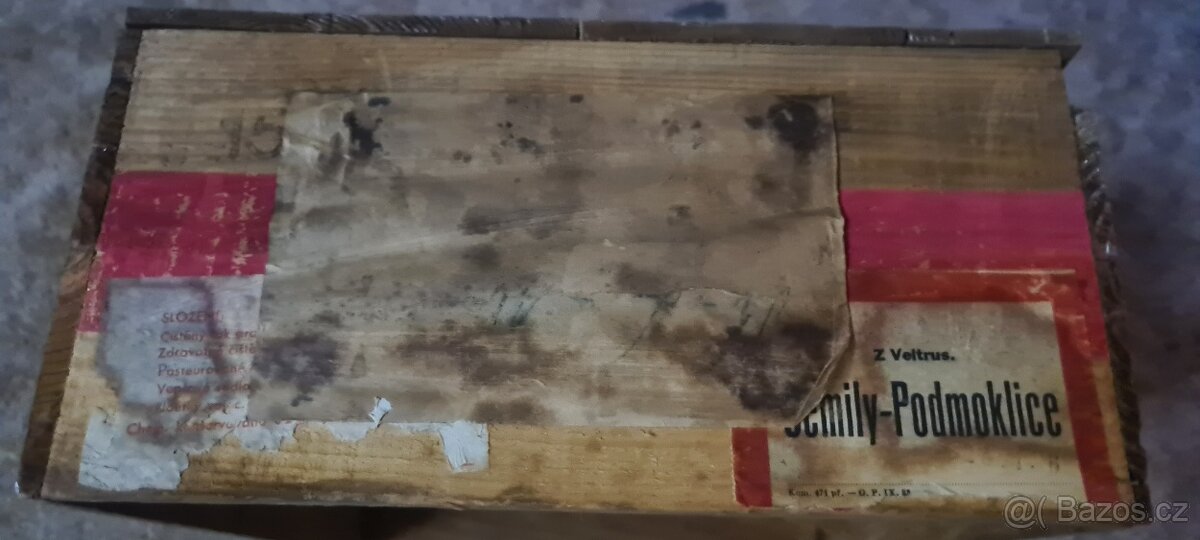 Stará dřevěná přepravka na čajový margarin Dukát (1930-1945) - 4
