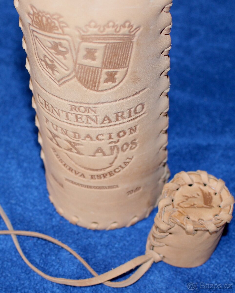 Láhev v originálním koženém obalu - 4