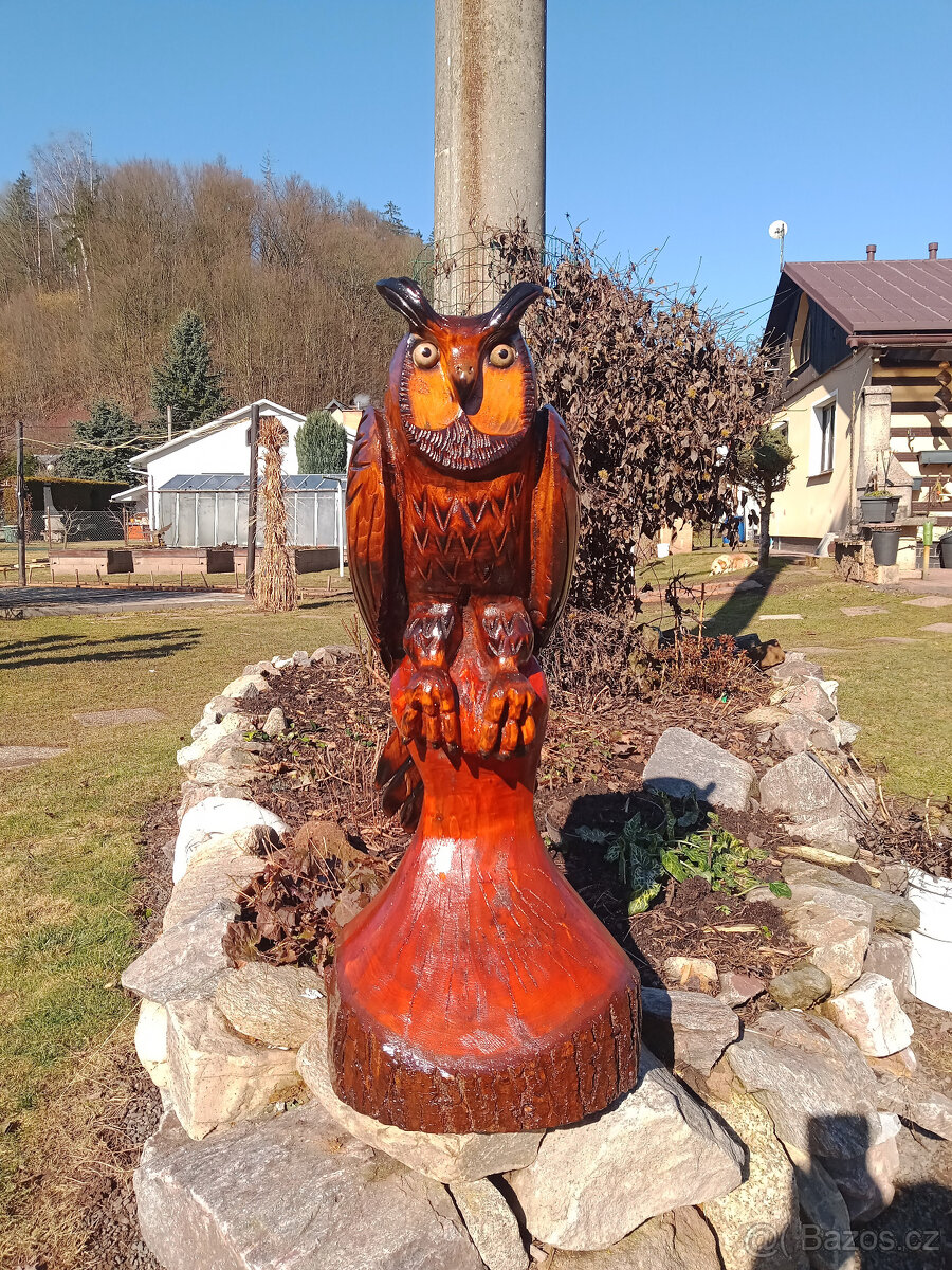 Dřevěné sochy -Sova - 4