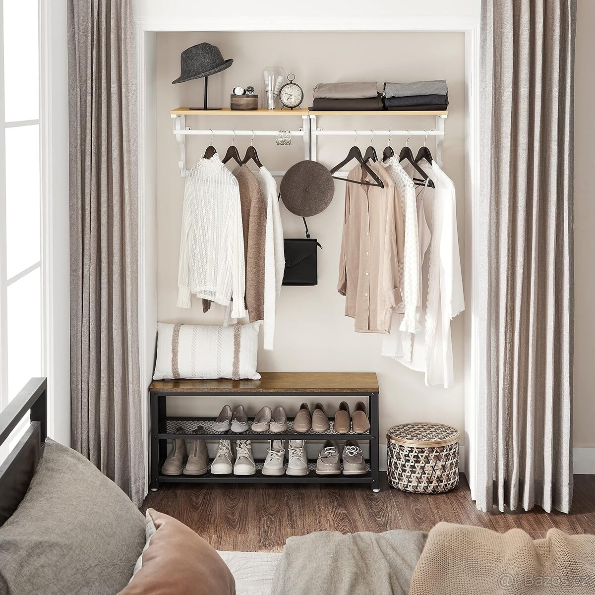 NOVÝ NÁSTĚNNÝ VĚŠÁK S POLICÍ - 4