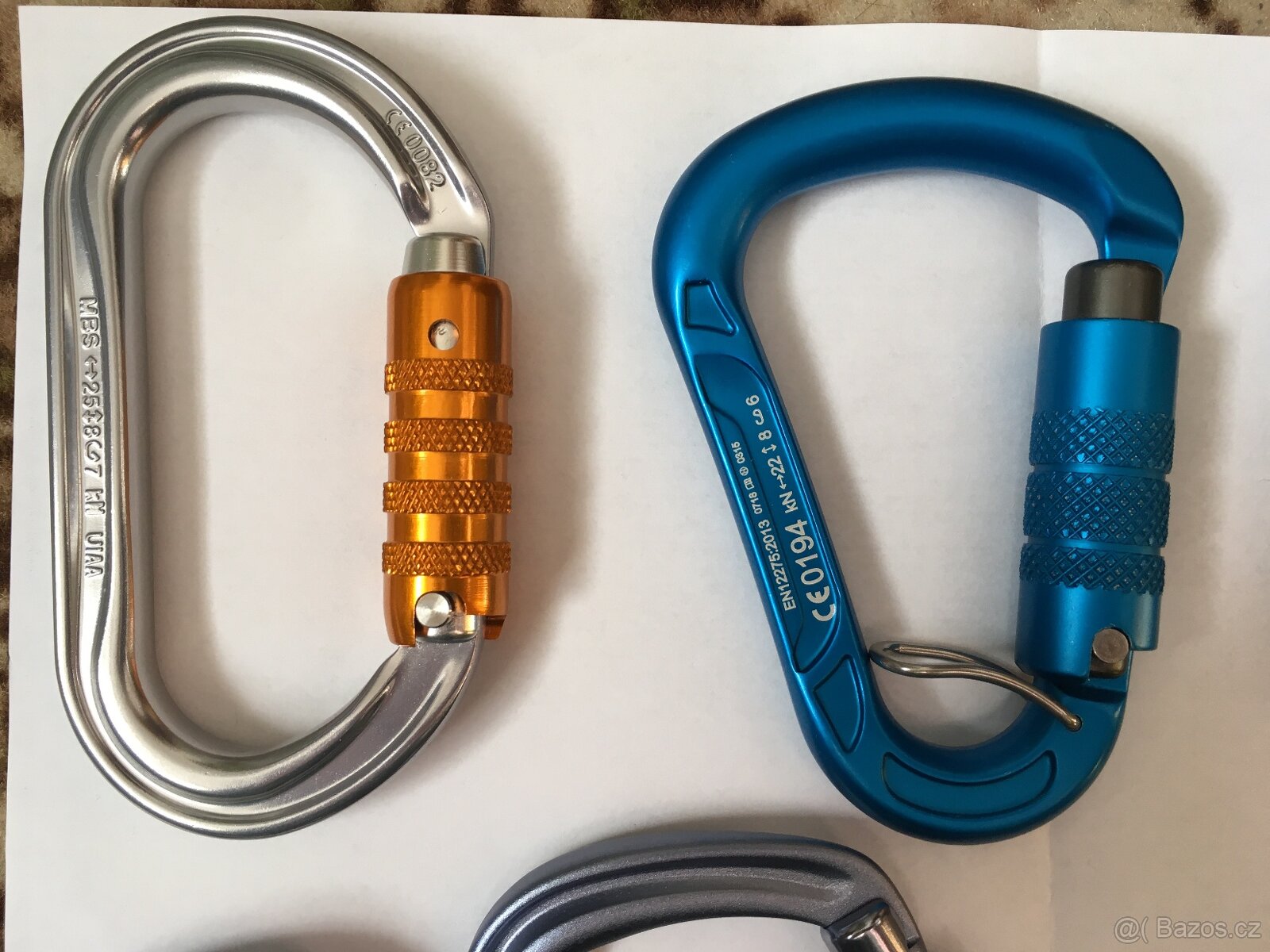 Karabíny karabínky 3 x triple-lock, 2 x screw-lock, nové - 4