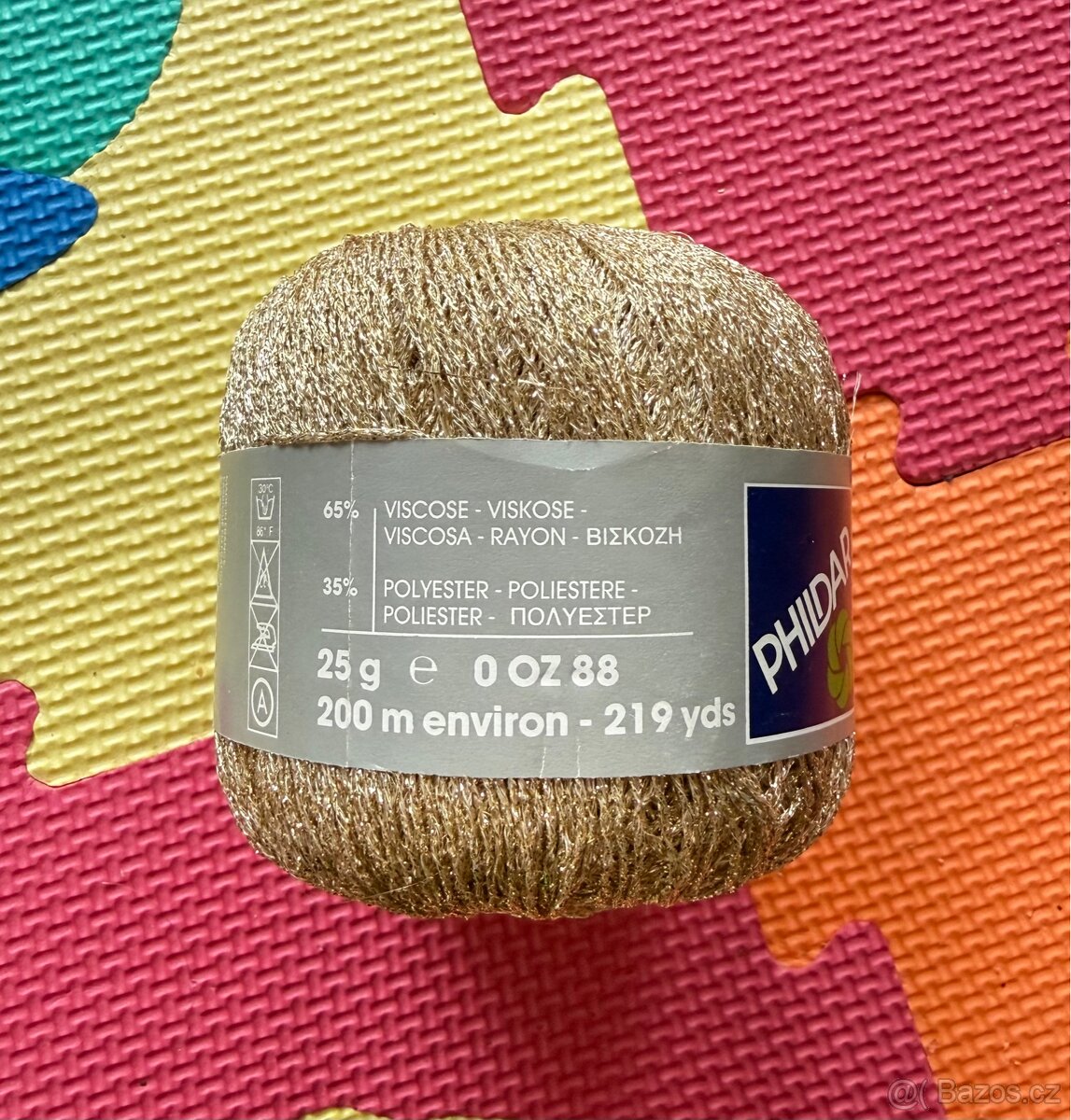 Pletací příze zlatá - 4