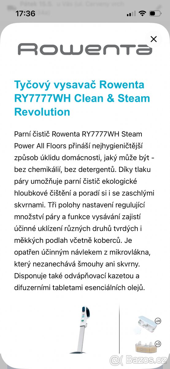 Elektricky parni mop / vysavač Rowenta - 4