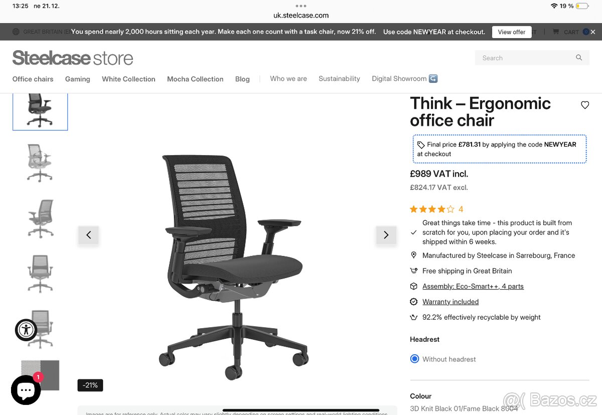 Kancelářská židle Steelcase Think 2 - 4