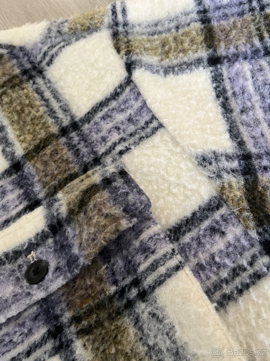 Teplá oversize košilová bunda ZARA - 4