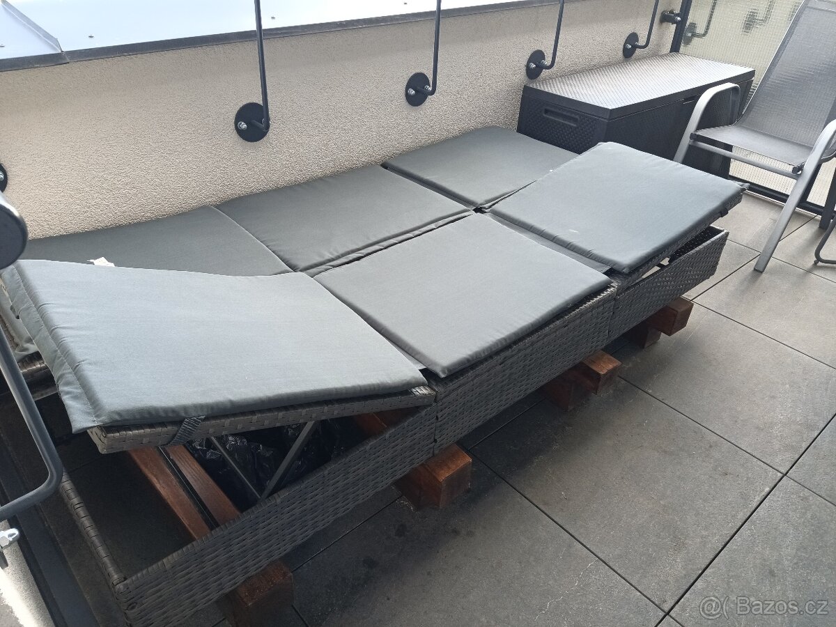 Zahradní lehátko pro 2 osoby - 4