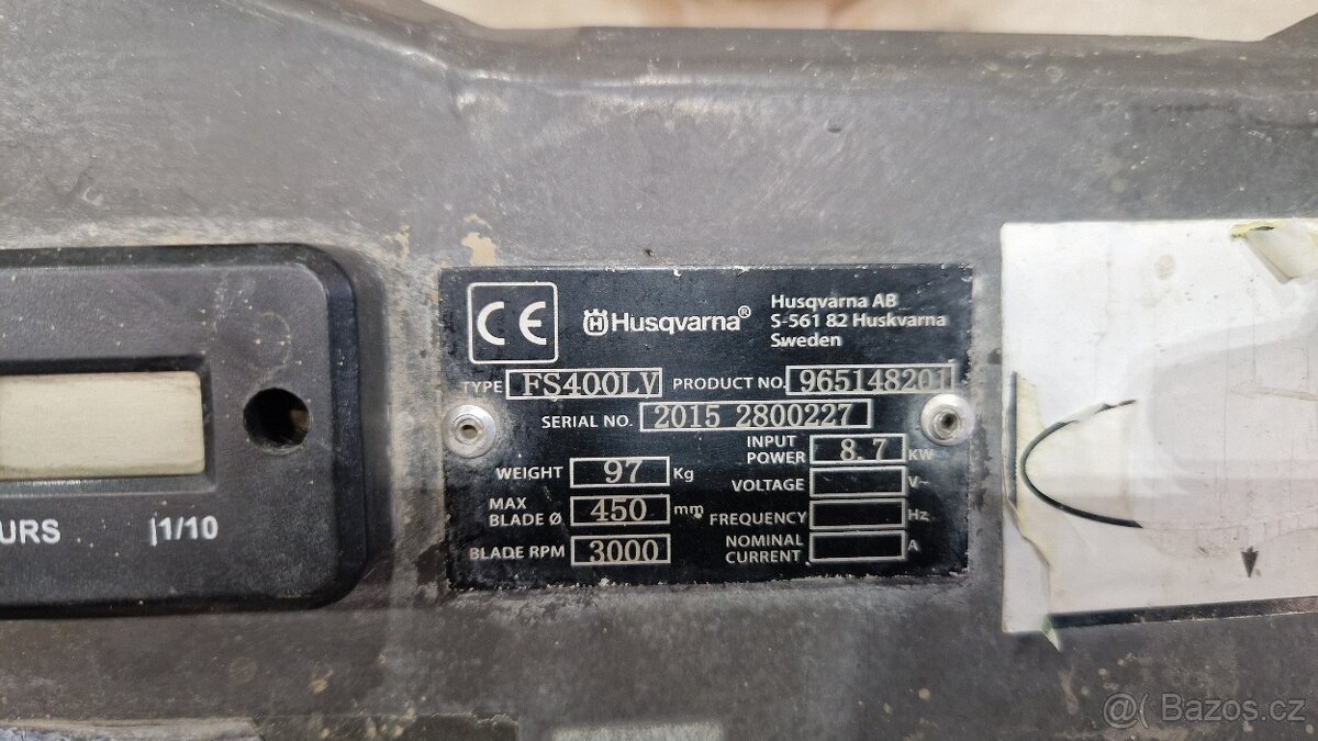 řezačka asfaltu a betonu Husqvarna FS400LV - 4
