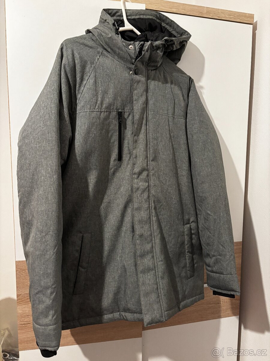 zimní bunda-kabát s kapucí, chlapecká, nová, vel. M - 4