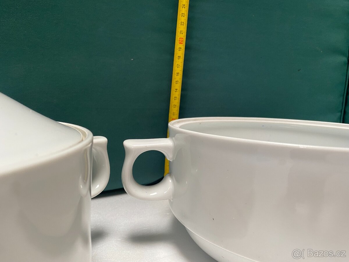 Polévkové mísy 2,6 l – sada 2 ks, 1x s víčkem - 4