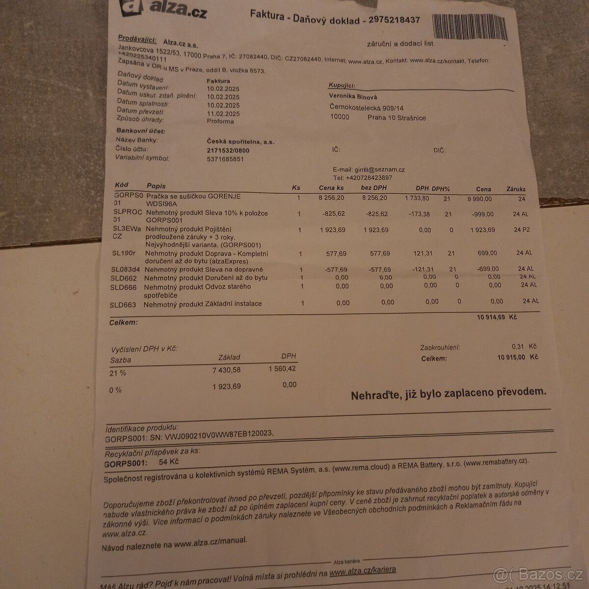 Pracka Gorenje - 4