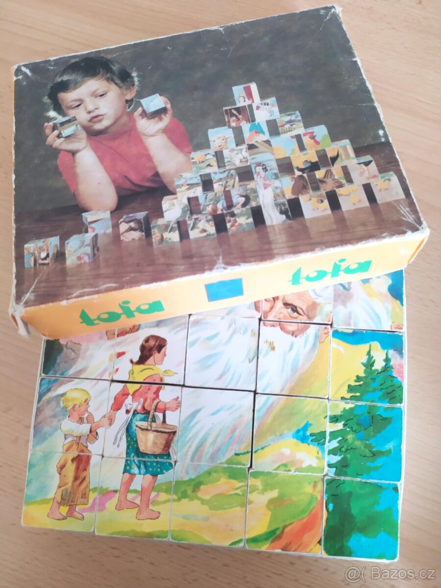 Dřevěné retro kostky - 4