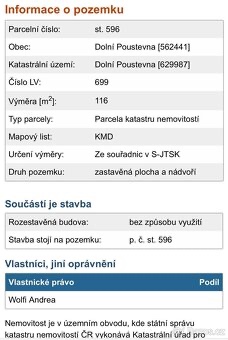 Prodám stavební pozemek PSČ 40782 - 4