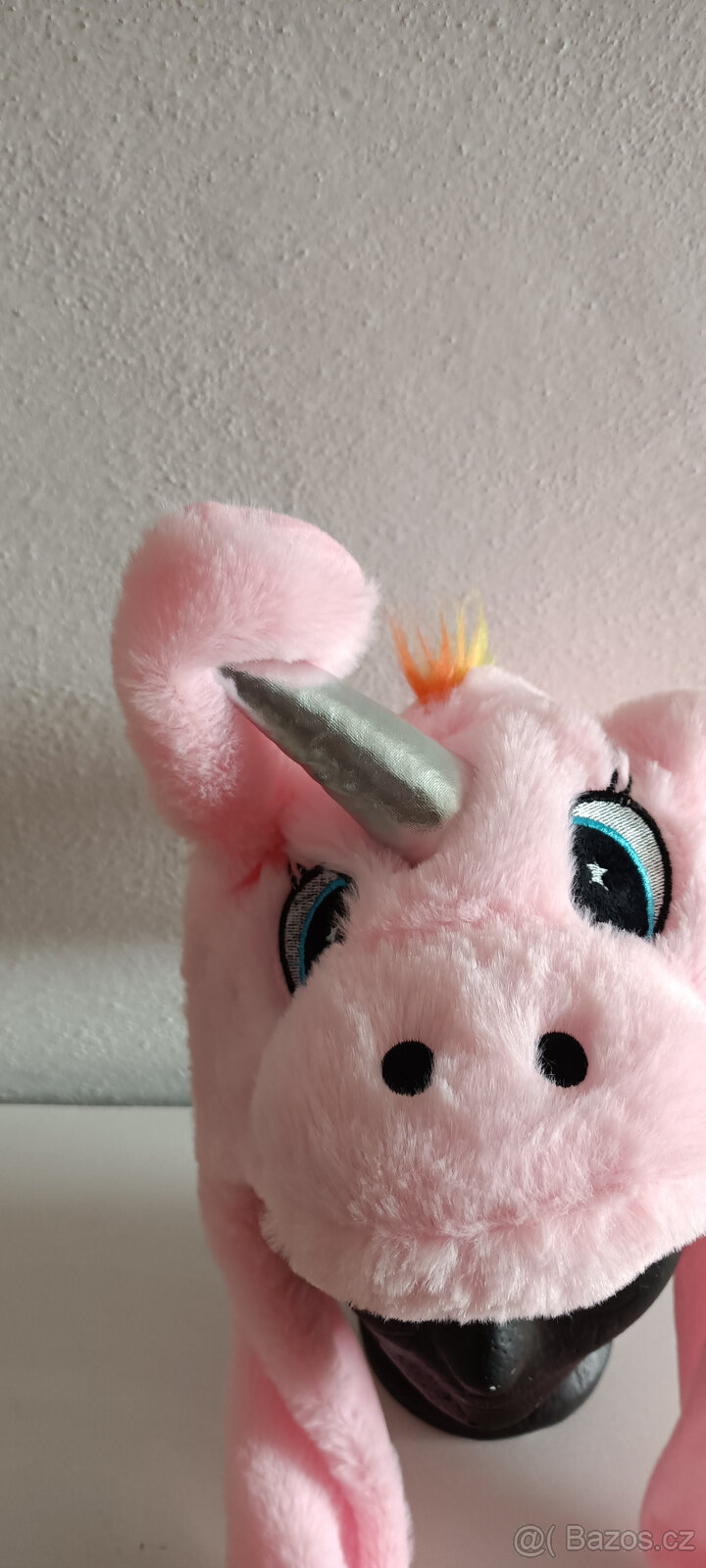 Plyšový jednorožec - NOVÁ čepice s funkčníma ušima - 4