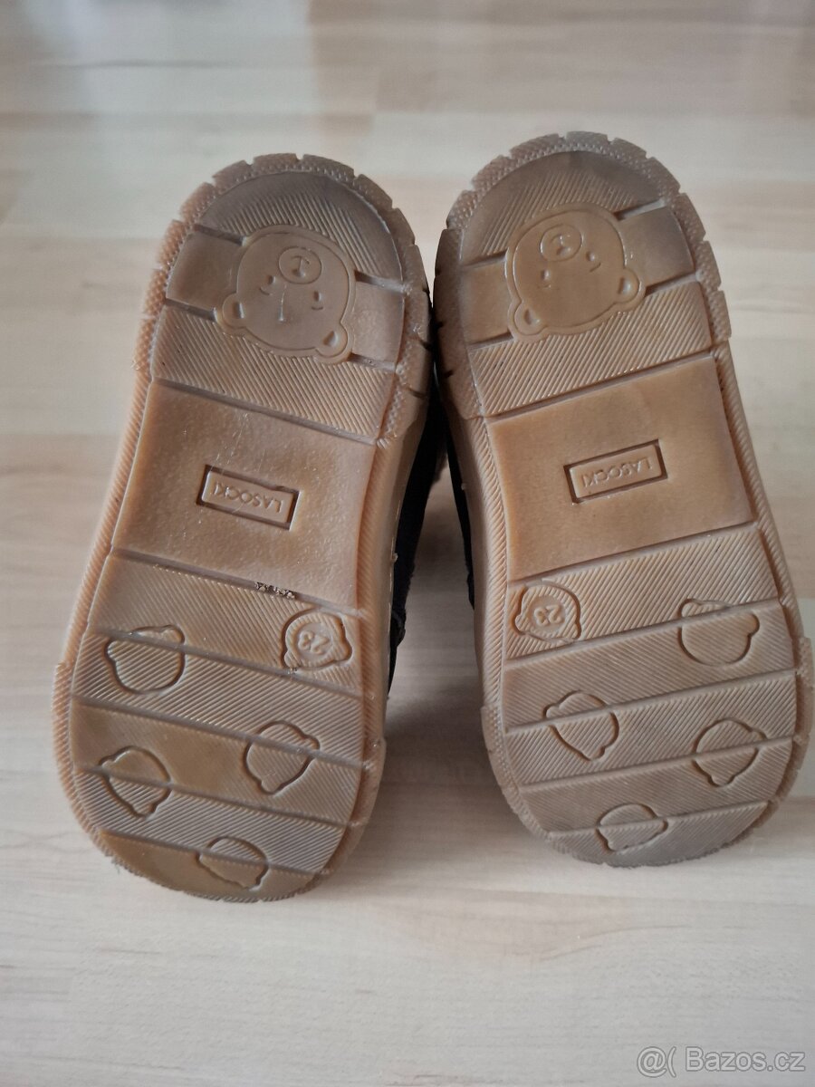 Zimní kotníčkové boty kožené - velikost 23 - 4