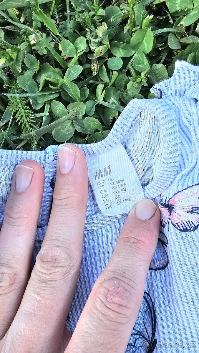 Nové šatičky s motýlky H&M vel.86(12-18m) - 4