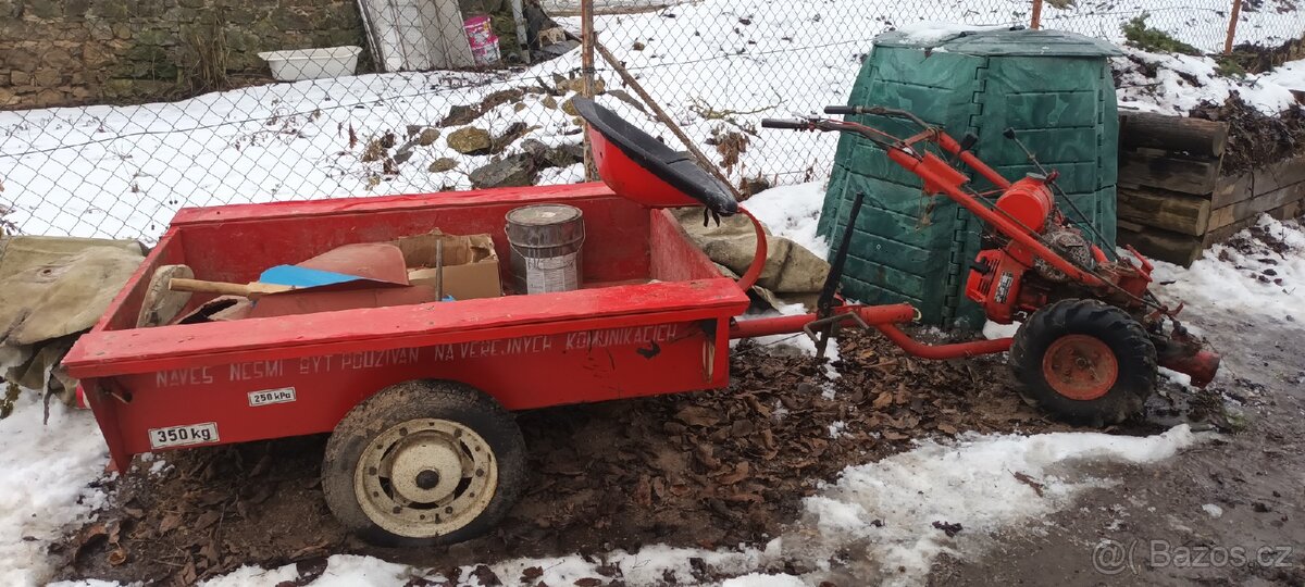 Prodám malotraktor MF-70 s vozíkem a lištou po GO, - 4