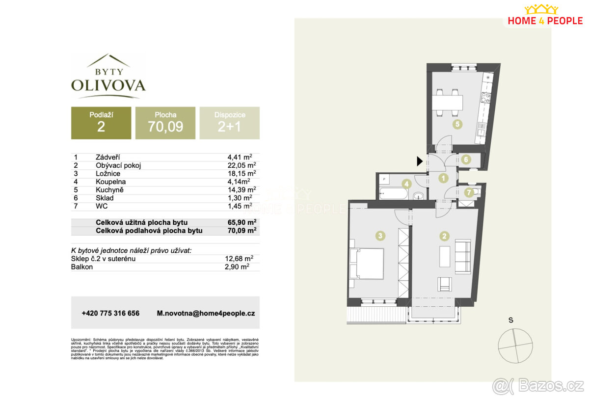 Prodej bytu 2+1, Říčany - 4