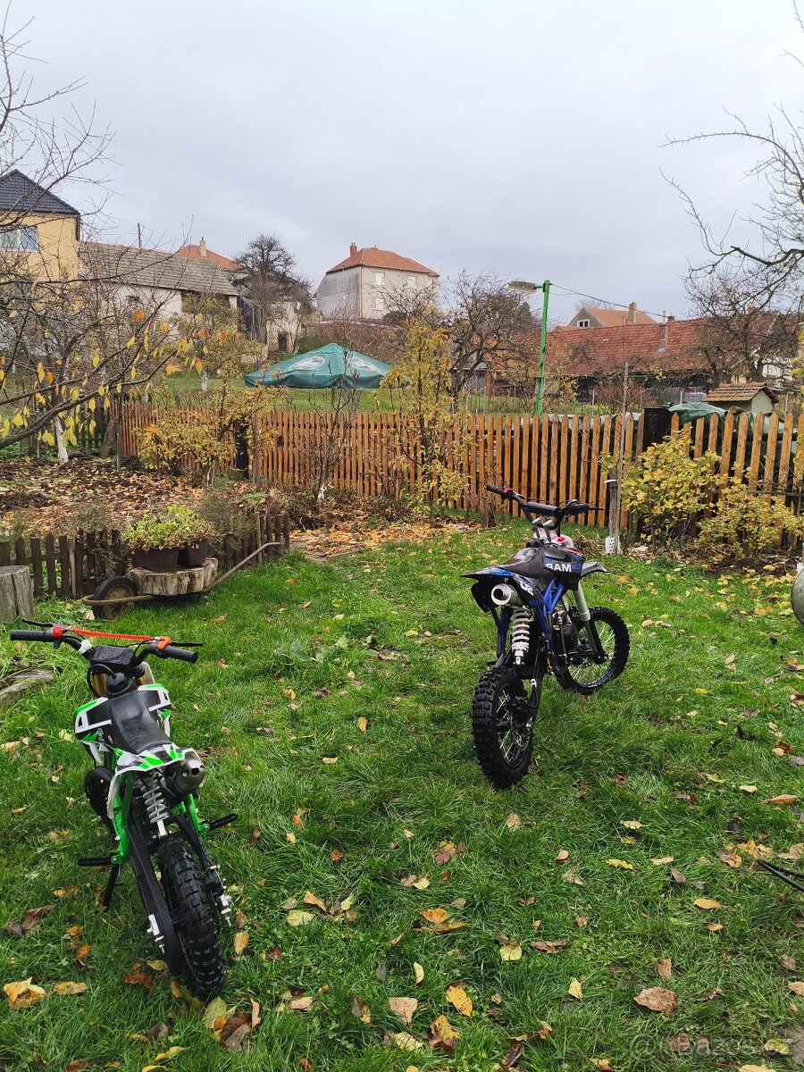 Pitbike 125ccm,4- takt, po výměně pístní sady ,super stav