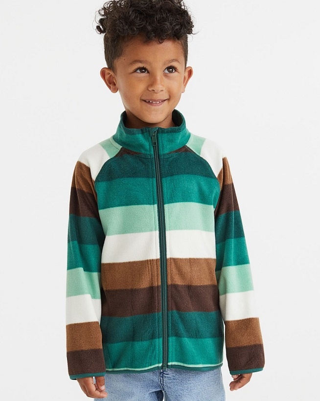 ☘️ PRUHOVANÁ MIKINA H&M flíska vel. 122/128 ☘️ - 4