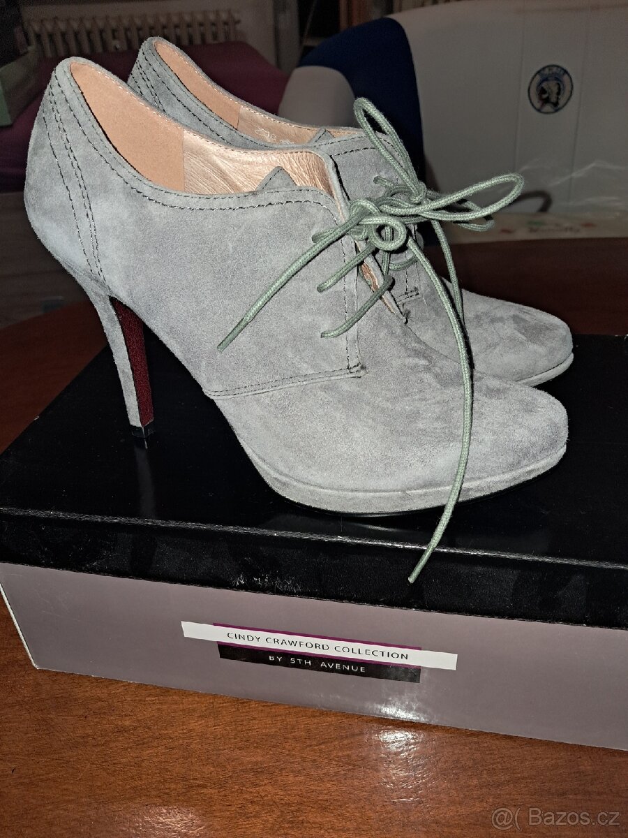 Kožené kotníkové nove boty vel 37 - 4