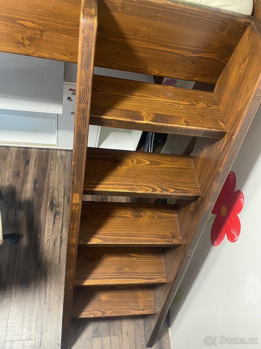 Patrová postel 90x200 + psací stůl - 4