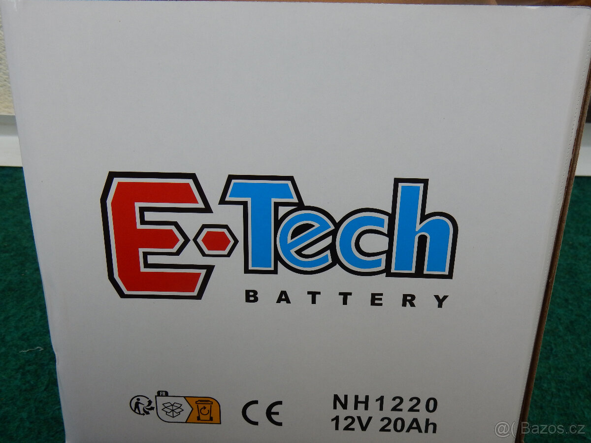 Baterie akumulátor do zahradního traktůrku E-tech 12V 20Ah - 4