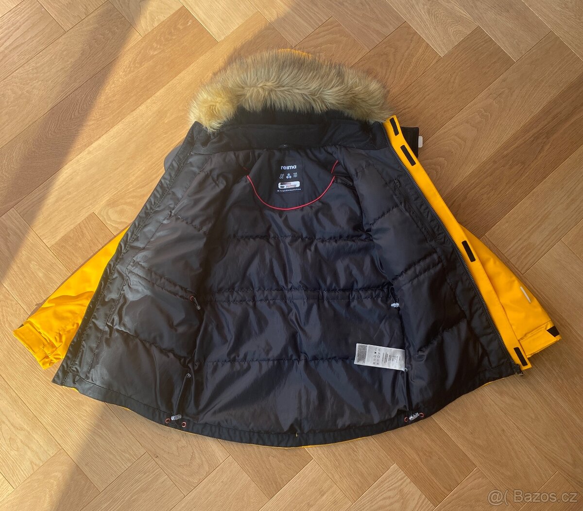Dětský péřový membránový kabát Reima Serkku Warm Yellow 140 - 4