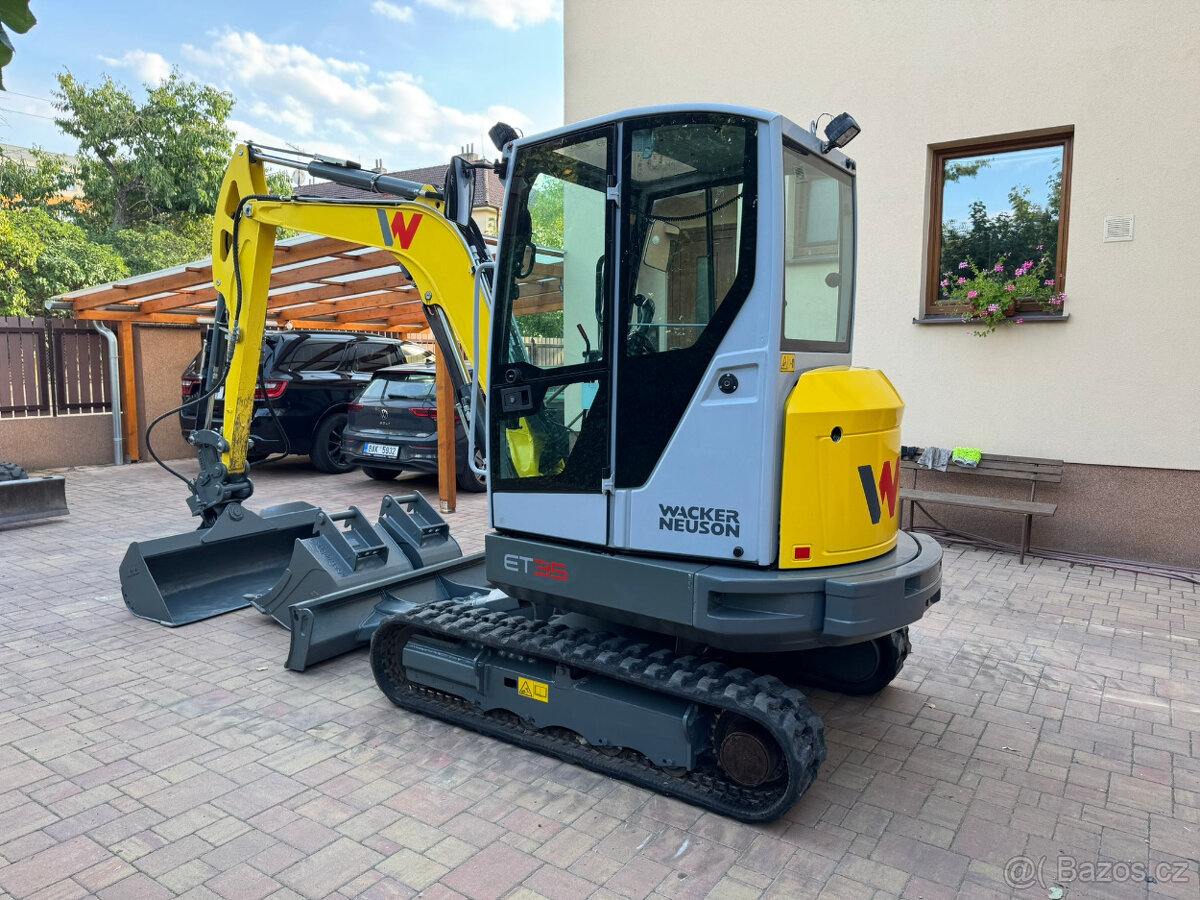 Bagr Wacker Neuson ET35, 2100mth, 2019, 3x lopata - 4