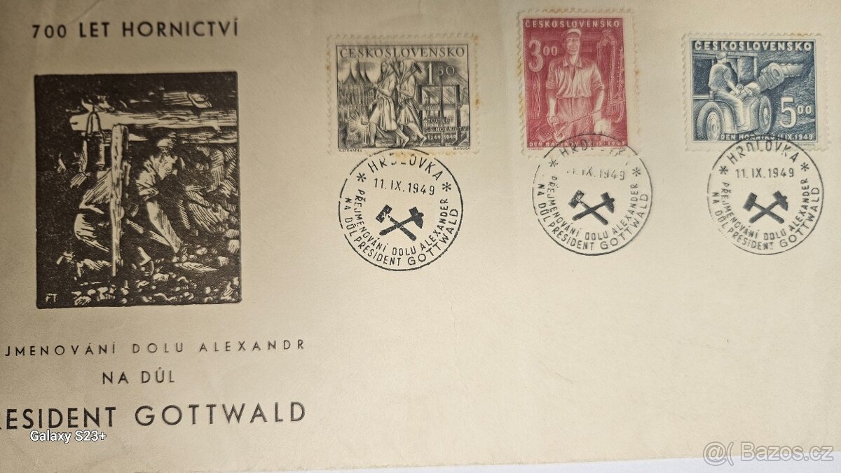 Pamětní obalka přejmenování dolů Alexander - 4