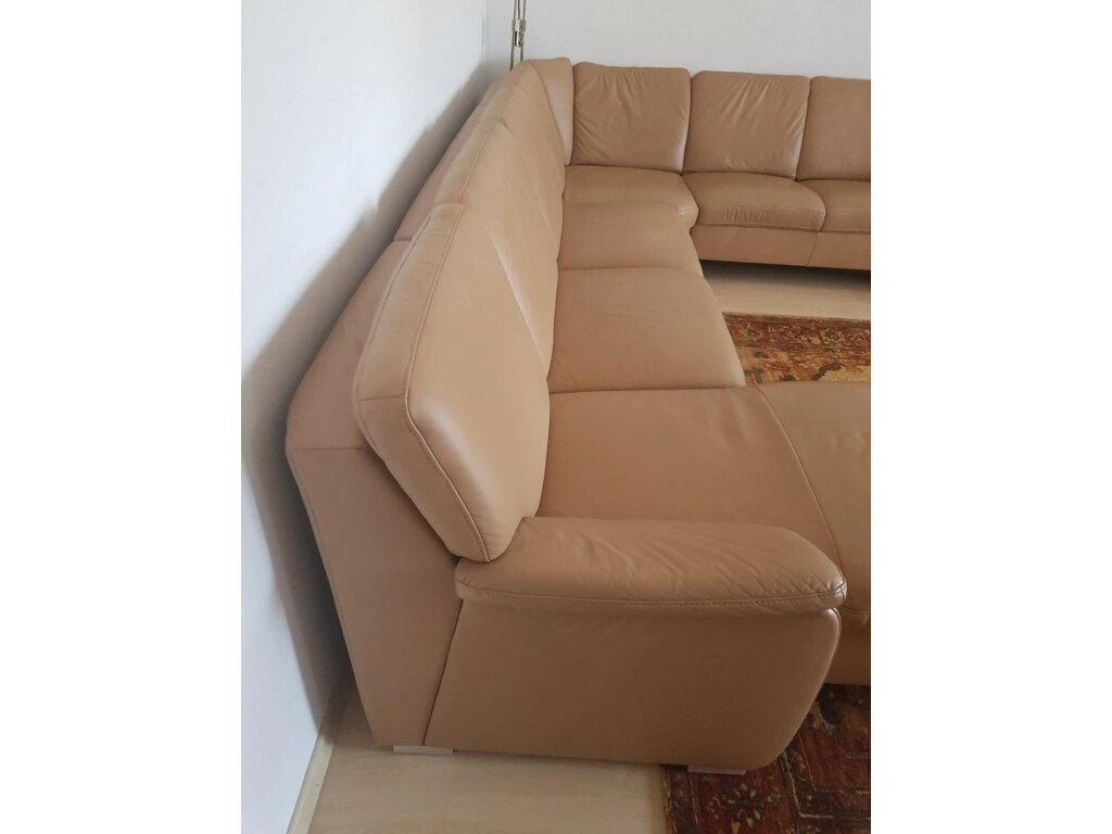 Moderní kožená sedací souprava ve tvaru "U", 3437 - 4