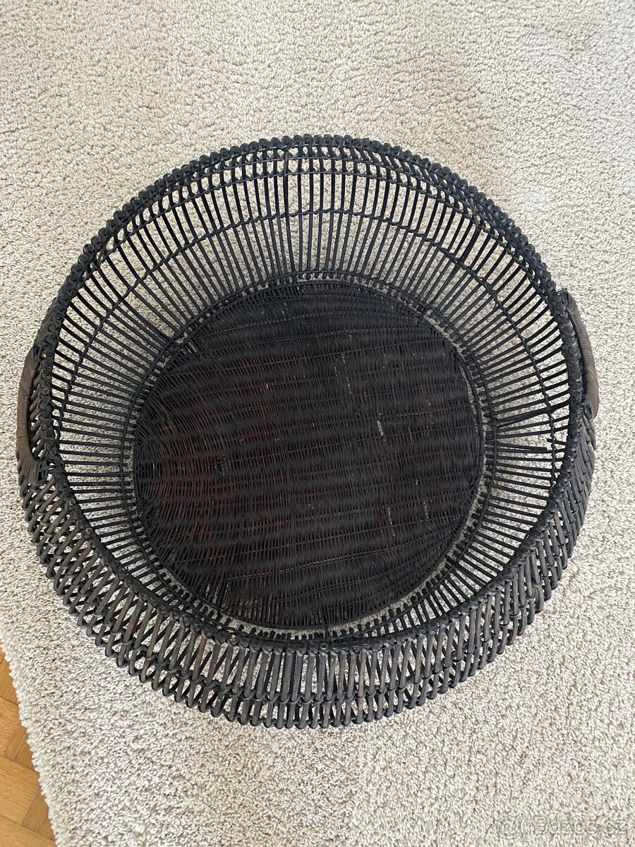 Velký přírodní tmavohnědý koš - 4