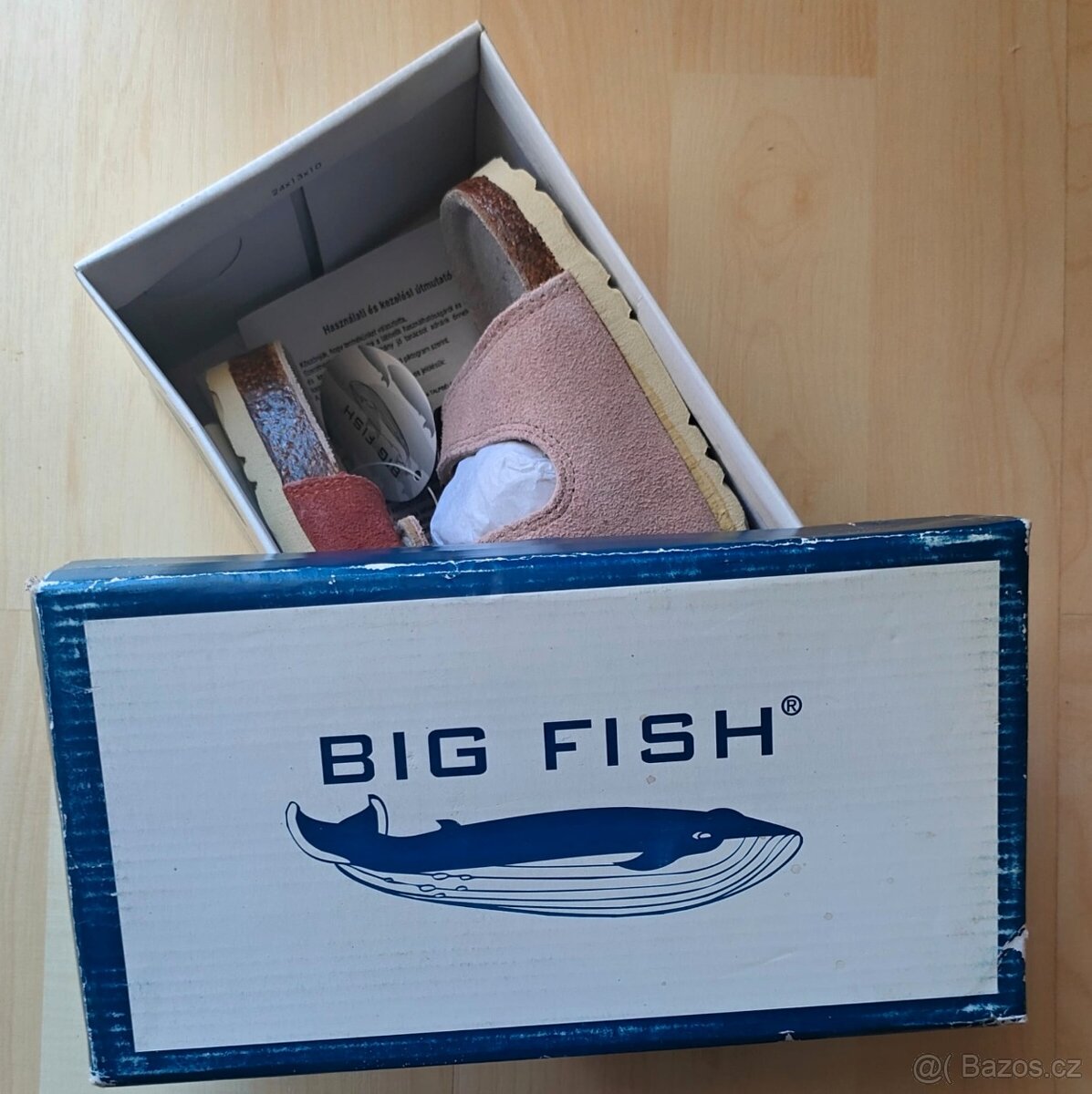 Dětské kožené pantofle Big Fish - 4